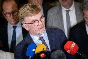 National Assembly - Politics after vote at Hall of Four Columns - Paris