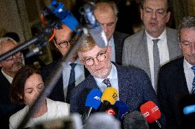 National Assembly - Politics after vote at Hall of Four Columns - Paris