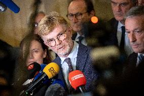 National Assembly - Politics after vote at Hall of Four Columns - Paris