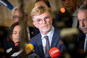 National Assembly - Politics after vote at Hall of Four Columns - Paris