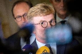 National Assembly - Politics after vote at Hall of Four Columns - Paris