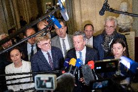 National Assembly - Politics after vote at Hall of Four Columns - Paris