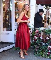 Blake Lively at Stone Clover Lane Store in New York