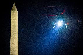 President Trump Walks On The South Lawn Of The White House - DC