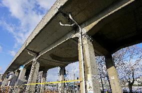 Aftermath of strong earthquake in Aomori Pref.