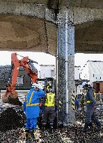 Aftermath of strong earthquake in Aomori Pref.