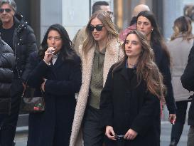 Chiara Ferragni Strolling in Fashion District - Milan
