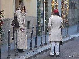 Chiara Ferragni Strolling in Fashion District - Milan