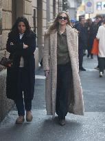Chiara Ferragni Strolling in Fashion District - Milan
