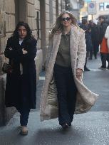 Chiara Ferragni Strolling in Fashion District - Milan