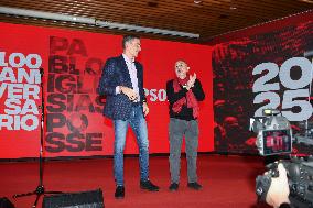 Pedro Sánchez and Pepe Álvarez take part in the event marking the centenary of the death of Pablo Iglesias Posse