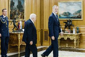 King Felipe Meets President Abbas - Madrid