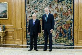King Felipe Meets President Abbas - Madrid
