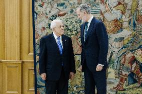 King Felipe Meets President Abbas - Madrid