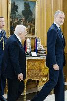 King Felipe Meets President Abbas - Madrid