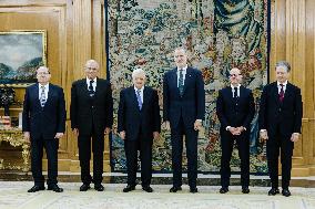 King Felipe Meets President Abbas - Madrid