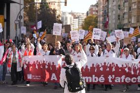 Demonstration of Metges De Catalunya for The Statewide Medical Strike - Spain