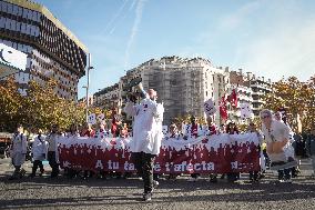 Demonstration of Metges De Catalunya for The Statewide Medical Strike - Spain