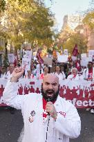 Demonstration of Metges De Catalunya for The Statewide Medical Strike - Spain