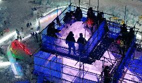 Construction of Harbin Ice and Snow World - China
