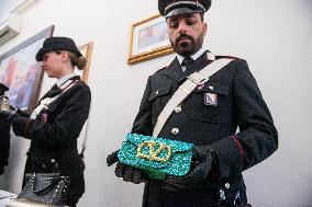 Carabinieri Return Stolen Bags In Press Conference - Rome