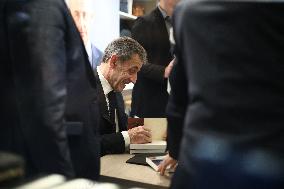 Nicolas Sarkozy at His First Book Signing for Le Journal D'un Prisonnier - Paris