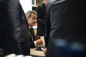 Nicolas Sarkozy at His First Book Signing for Le Journal D'un Prisonnier - Paris