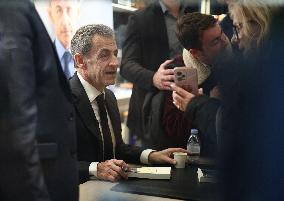 Nicolas Sarkozy at His First Book Signing for Le Journal D'un Prisonnier - Paris