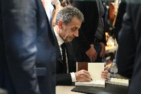 Nicolas Sarkozy at His First Book Signing for Le Journal D'un Prisonnier - Paris