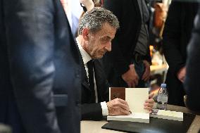 Nicolas Sarkozy at His First Book Signing for Le Journal D'un Prisonnier - Paris