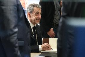Nicolas Sarkozy at His First Book Signing for Le Journal D'un Prisonnier - Paris