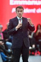 Macron Meets Readers of Ouest France Group - Saint-Malo