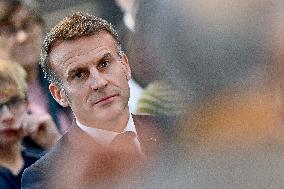 Macron Meets Readers of Ouest France Group - Saint-Malo