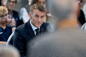 Macron Meets Readers of Ouest France Group - Saint-Malo
