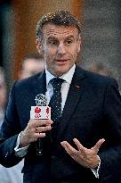 Macron Meets Readers of Ouest France Group - Saint-Malo