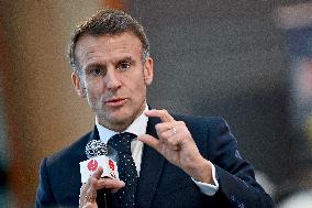 Macron Meets Readers of Ouest France Group - Saint-Malo