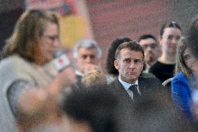 Macron Meets Readers of Ouest France Group - Saint-Malo