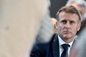 Macron Meets Readers of Ouest France Group - Saint-Malo