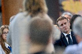 Macron Meets Readers of Ouest France Group - Saint-Malo