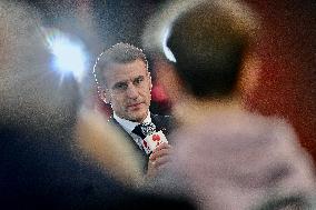 Macron Meets Readers of Ouest France Group - Saint-Malo