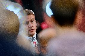 Macron Meets Readers of Ouest France Group - Saint-Malo