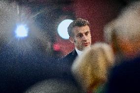 Macron Meets Readers of Ouest France Group - Saint-Malo