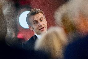 Macron Meets Readers of Ouest France Group - Saint-Malo