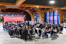 Macron Meets Readers of Ouest France Group - Saint-Malo