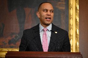 Ceremonial Menorah lighting in the Capitol