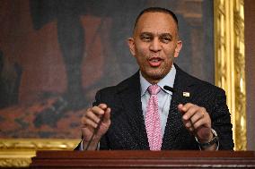 Ceremonial Menorah lighting in the Capitol