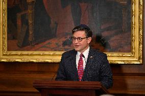Ceremonial Menorah lighting in the Capitol