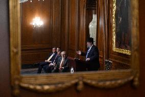 Ceremonial Menorah lighting in the Capitol