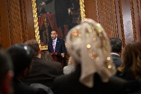 Ceremonial Menorah lighting in the Capitol