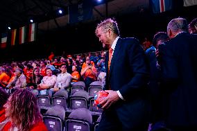 King Willem Alexander At IHF Womens Handball Championship - Rotterdam